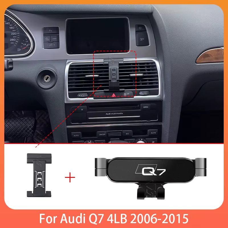 Phone Holde Car For Audi Q7 4L 2006 2007 - 2015 Mobile Support Special Fixed Bracket GPS Base Mount Stand Interior Accessories