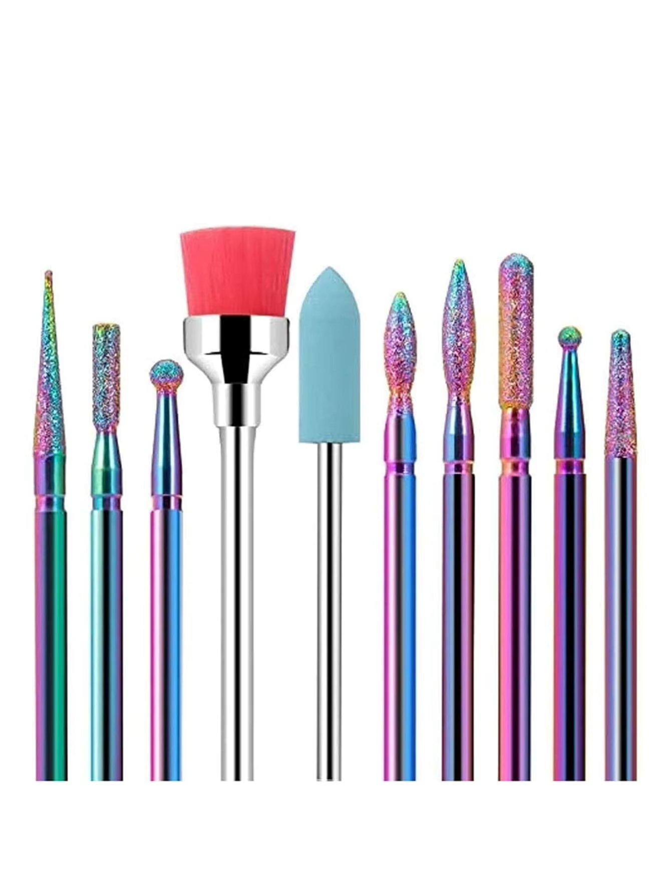 10Pcs/Box Tungsten Cutters For Manicure Carbide Nail Drill Accessories Bits Nail Art Equipment Tools For Machine Milling Cutter