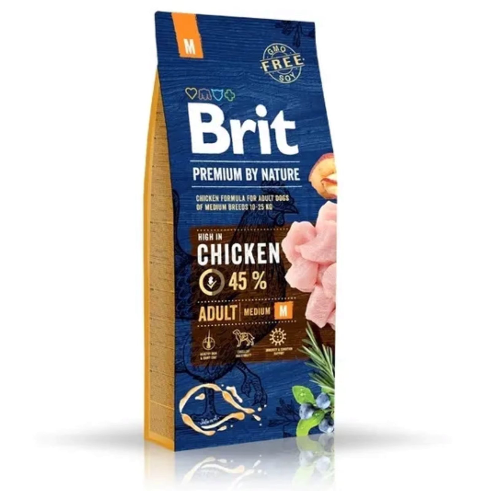 BRIT PREMIUM BY NATURE ADULT MEDIUM M 8 kg dry food for dogs of medium breeds