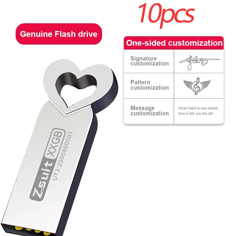 Zsuit 10PCS USB Flash Drives 32GB 64GB Pen Drive USB 2.0 PenDrives Usb Stick 128GB Memory Stick Free Custom Logo Gifts U Disk