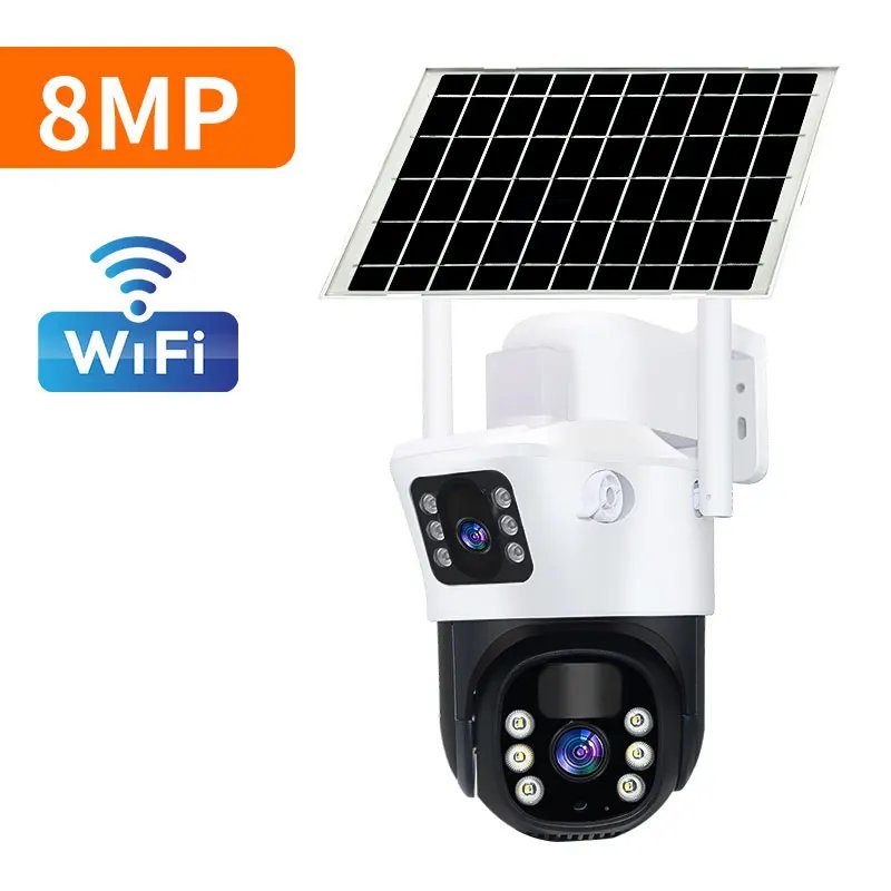 v380 Pro 10X enlarged closed-circuit television WIFI camera,5MP solar closed-circuit television wireless outdoor 360 pan