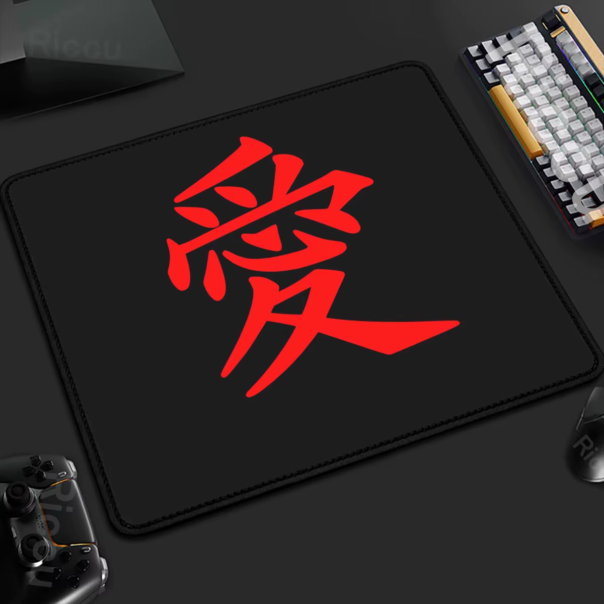 E-Sports Small Mousepad 40x45cm Locking Edge keyboard Desk Mat Chinese Character "Love" Speed Control Mouse Pad Game Accessories