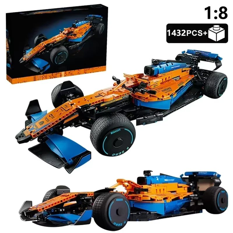 F1 1:8 1432PCS Technical W14 Formula City Speed Racing Car Building Blocks 42141 Bricks Famous Sport Vehicle Model Assembly Toys