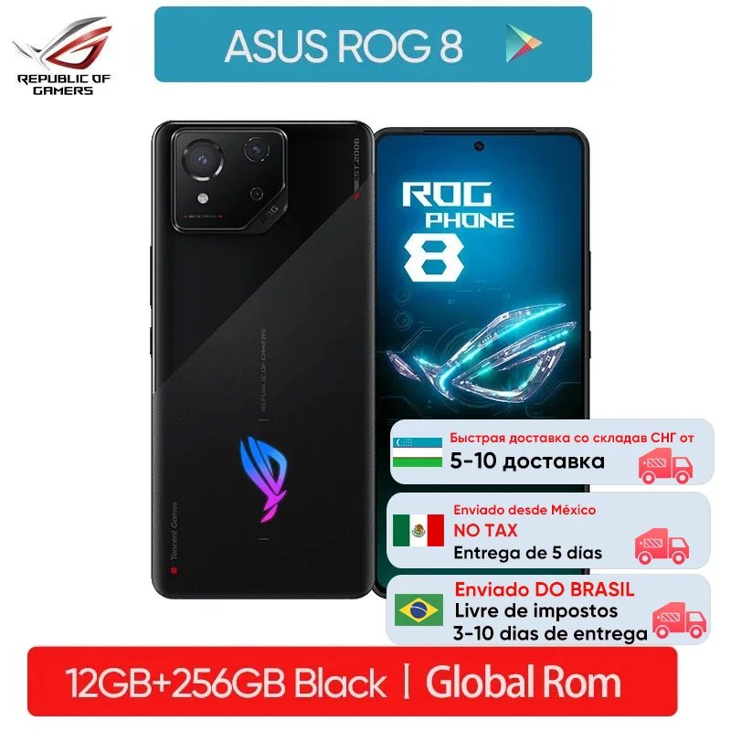 2024 World Premiere ASUS ROG Phone 8 Snapdragon 8 Gen 3 5G Smartphone 6.78'' 165HZ E-Sports Screen 65W Charging NFC ROG 8 Pro