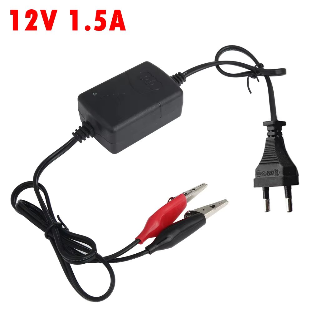 12V 1.5A Motorcycle Charger Smart Toy Car Power Charging Adapter EU For Rechargeable AGM Gel Lead Acid Battery 5AH 7AH 9AH 12AH
