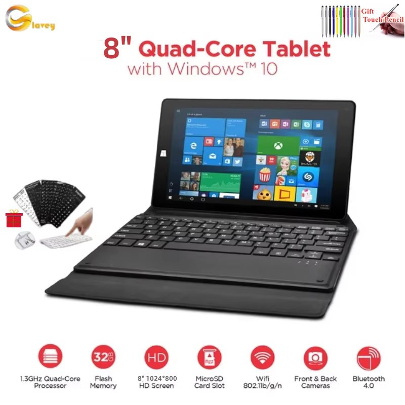 2GB RAM 32GB ROM 8 INCH Windows 10 Tablet Intel Z3735F Quad Core HD 1280 x 800 IPS Dual Camear WiFi Bluetooth