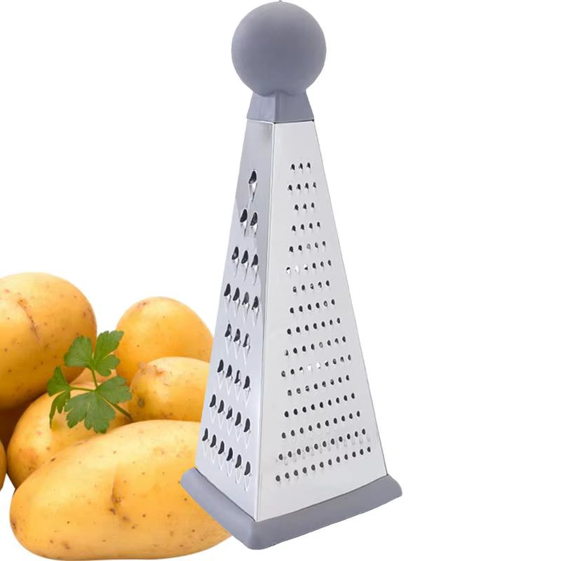 Vegetable Grater Handheld Cheese Grater Vegetable Slicer Container Versatile Kitchen Box Grater Triangular Cheese Shredder For