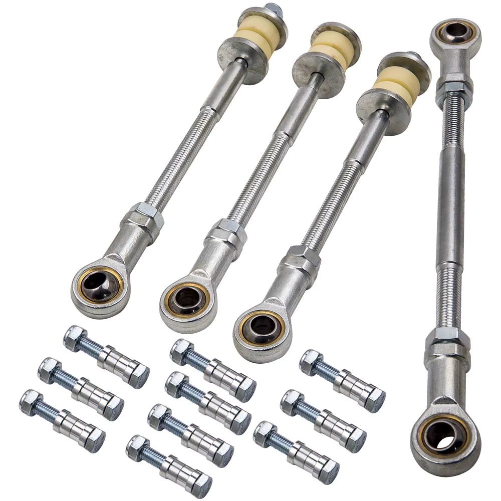 4x Front +Rear HD Sway Bar Extension Kit for Nissan Patrol GU Y61 2-8"inch Lift