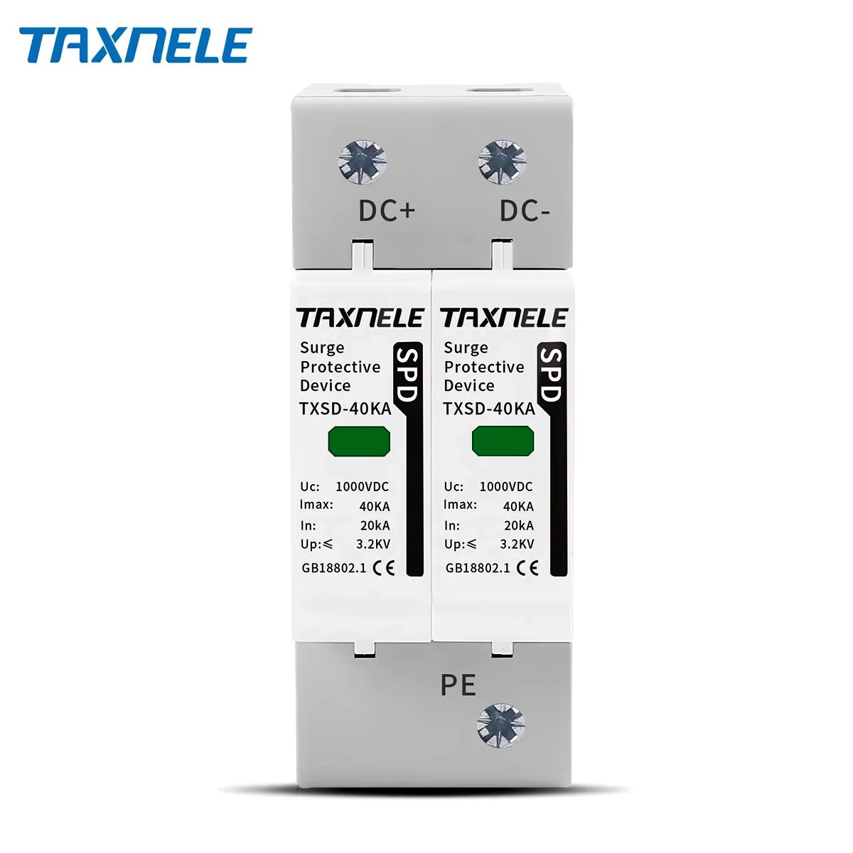 DC SPD Surge Protective Device 600V 800V 1000V 2P 20KA 40KA 60KA Voltage Protector Solar PV Photovoltaic Lightning Arrester