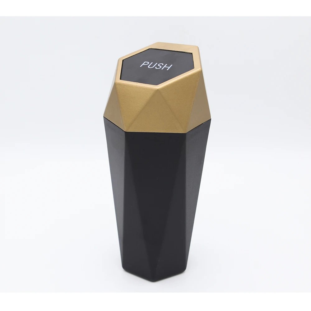 One touch trash can gold