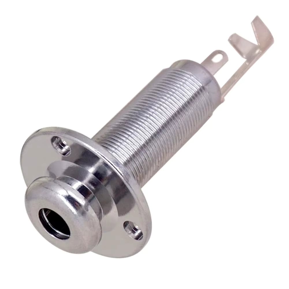 Socket Jack For Guitar Guitar, P10 Roller Socket, 1/4 Stereo Output, Chrome 551