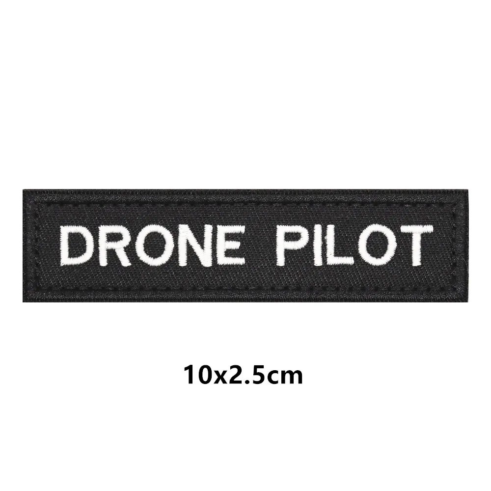 3D Rubber WARNING DRONES ZONE PVC Patches For Jackets Armband UAV Chevrons Emblem Backpack Decoration Sticker