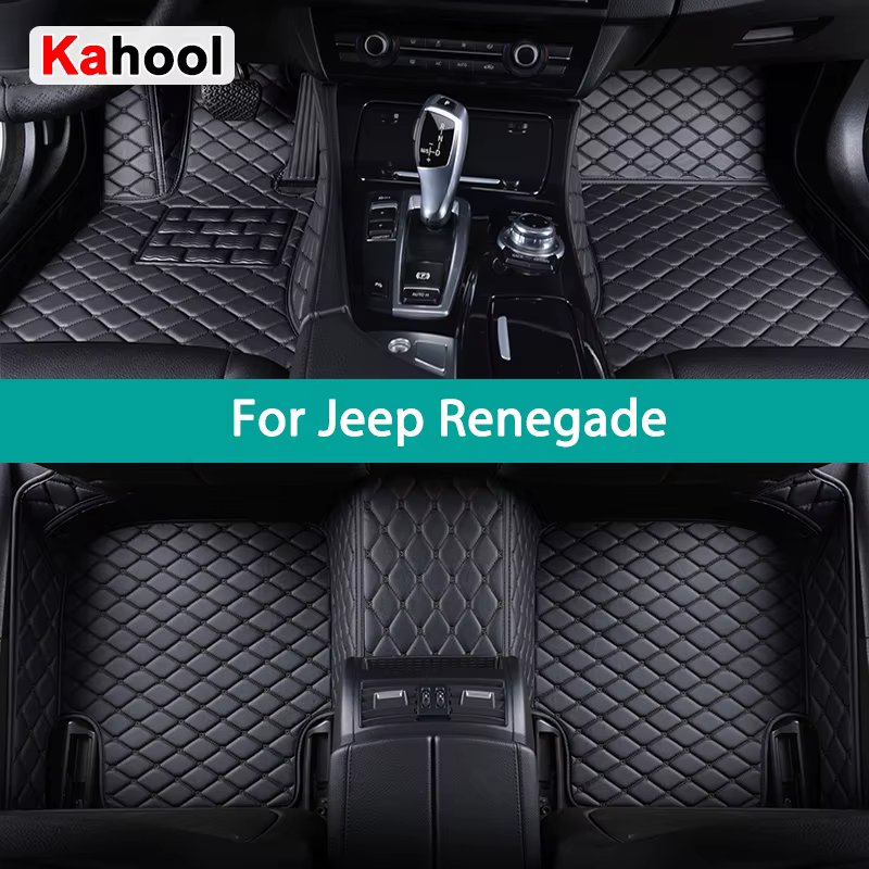 KAHOOL Custom Car Floor Mats For Jeep Renegade Auto Carpets Foot Coche Accessorie