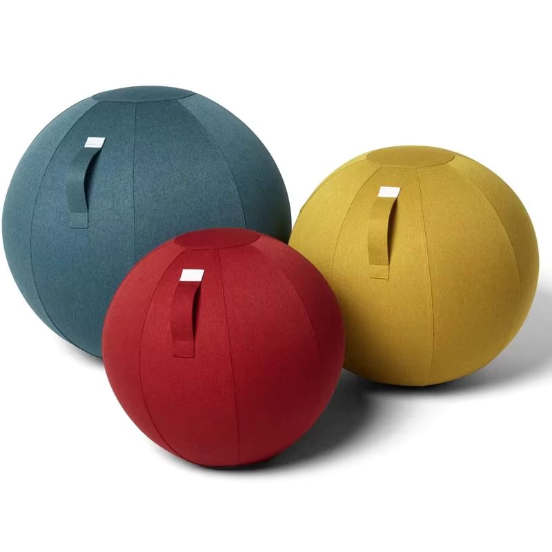 2022 New Sports Yoga Balls with Handle & Cover & Pump Pilates Fitness Gym Balance Fitball Massage Training Workout Exercise Ball