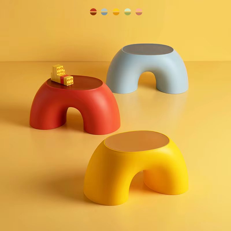 Colorful Stool Simple Ring Rainbow Small Bench Home Rounded Comfortable Stool Durable Non-slip Shoe Changing Stool Ins