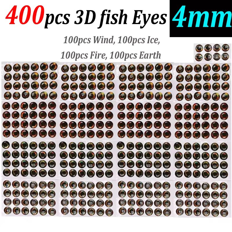 400pcs mix color 4mm