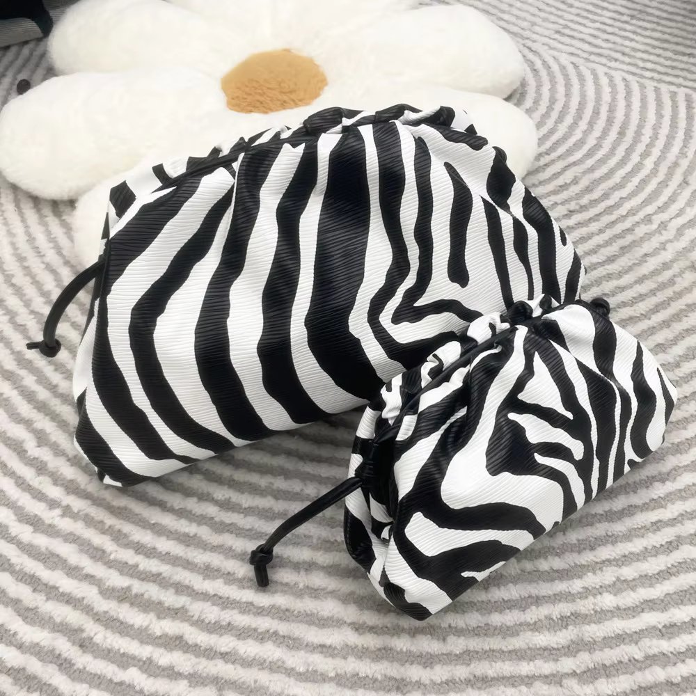 New Fashion Zebra Soft Cloud Bag Women's Handbag Dumpling Bag Lady Purse Large Capacity Crossbody Bag