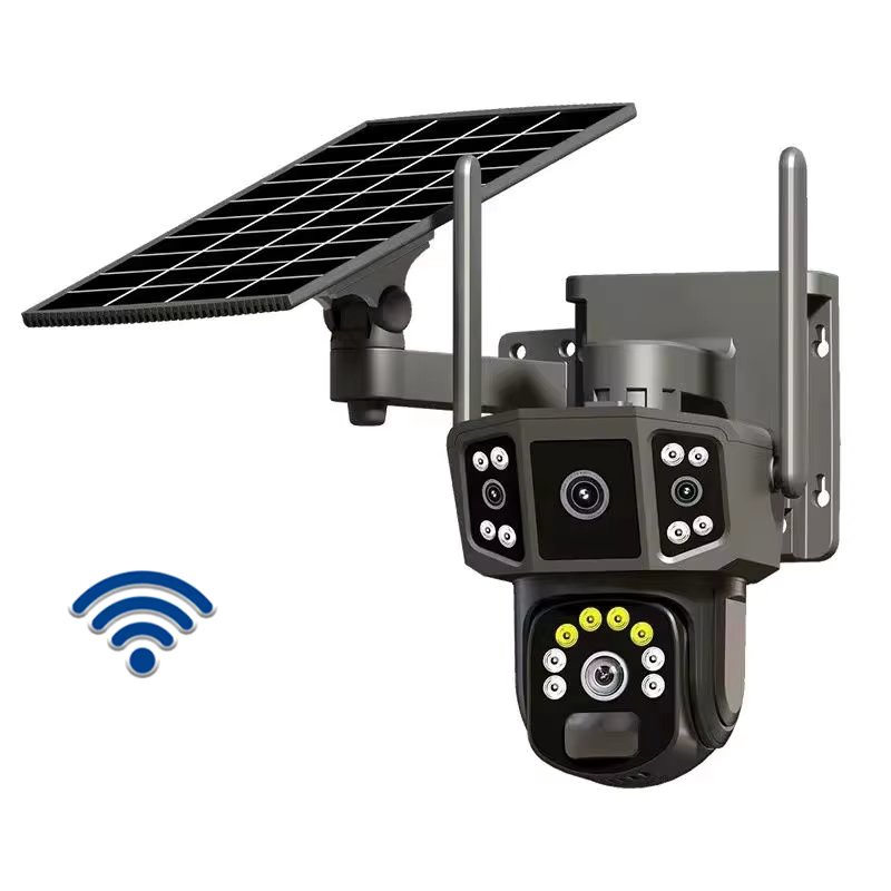 Linook V380,4K dual lens,10X,outdoor security IP camera,wireless WIFI solar closed-circuit television,4G sim solar camera,CCTV