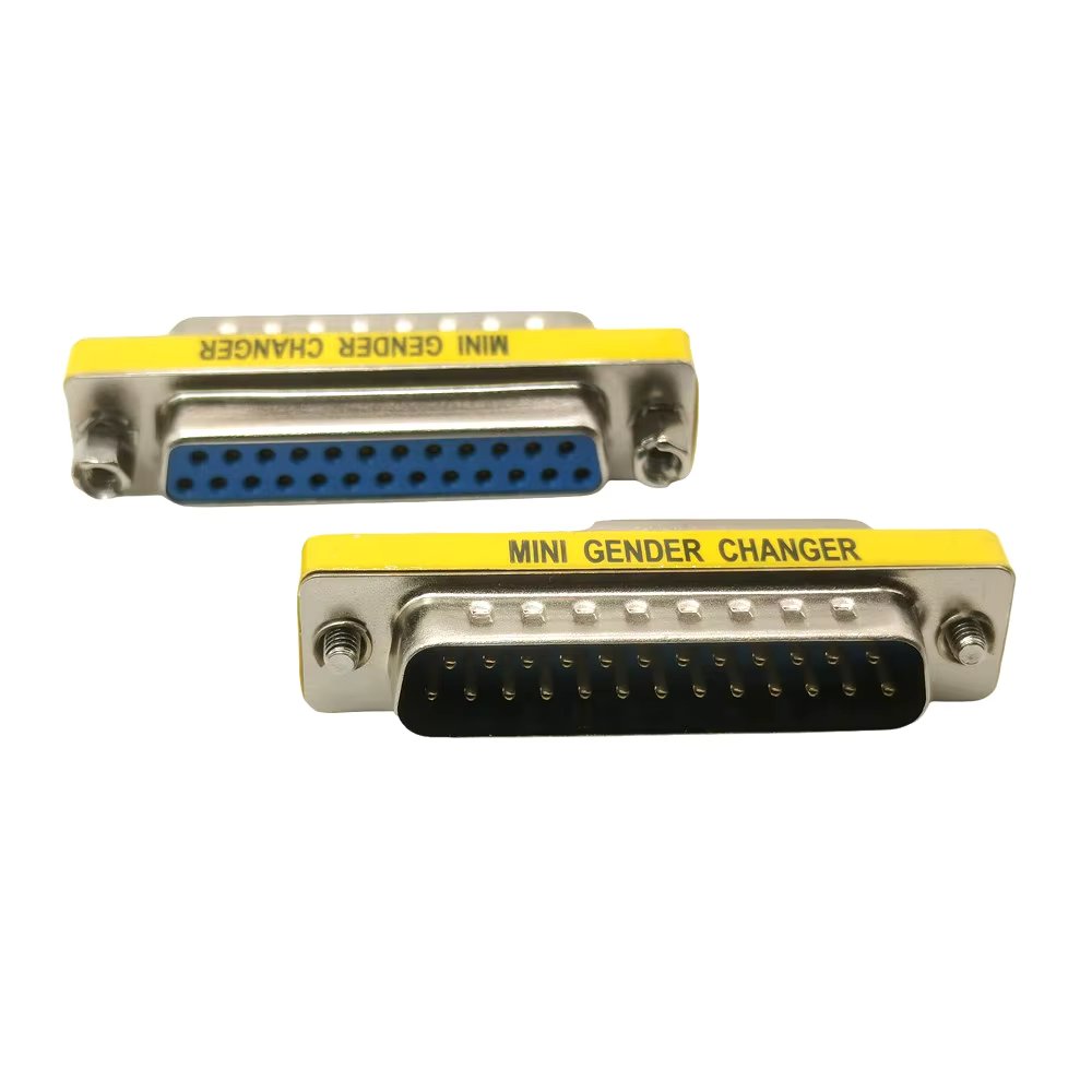 1pc DB25 D-Sub 25pin Connectors Mini Gender Changer Adapter RS232 Serial Connector Male To Male Female To Female Female To Male