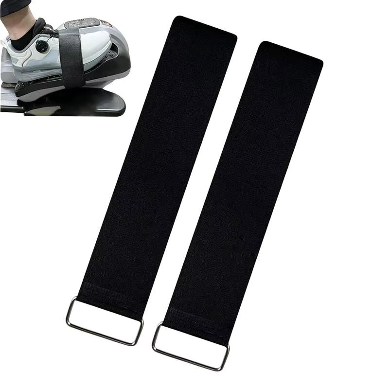Foot Exerciser Pedal Straps 2PCS Adjustable Trainer Straps For Elliptical Machine Adjustable Pedal Straps Floor Pedal Exerciser
