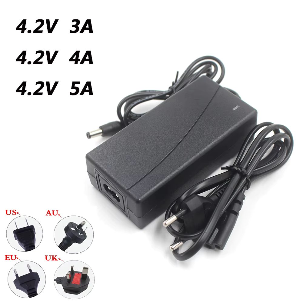 4.2V 3A 4A 5A Intelligence Lithium Li-ion Battery Charger for Lithium Polymer Battery Pack EU/US Plug Dc 5.5*2.5mm