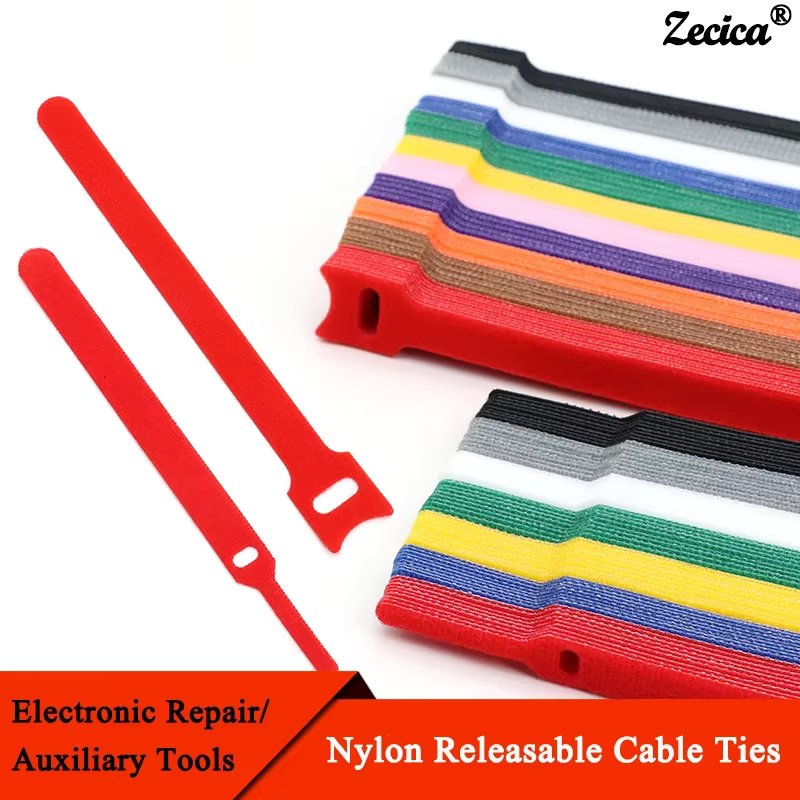 Releasable Cable Tie 150 200 250 300mm Plastics Fastening Reusable Ties Straps Nylon Wrap Zip Bundle Bandage Cable Organiser