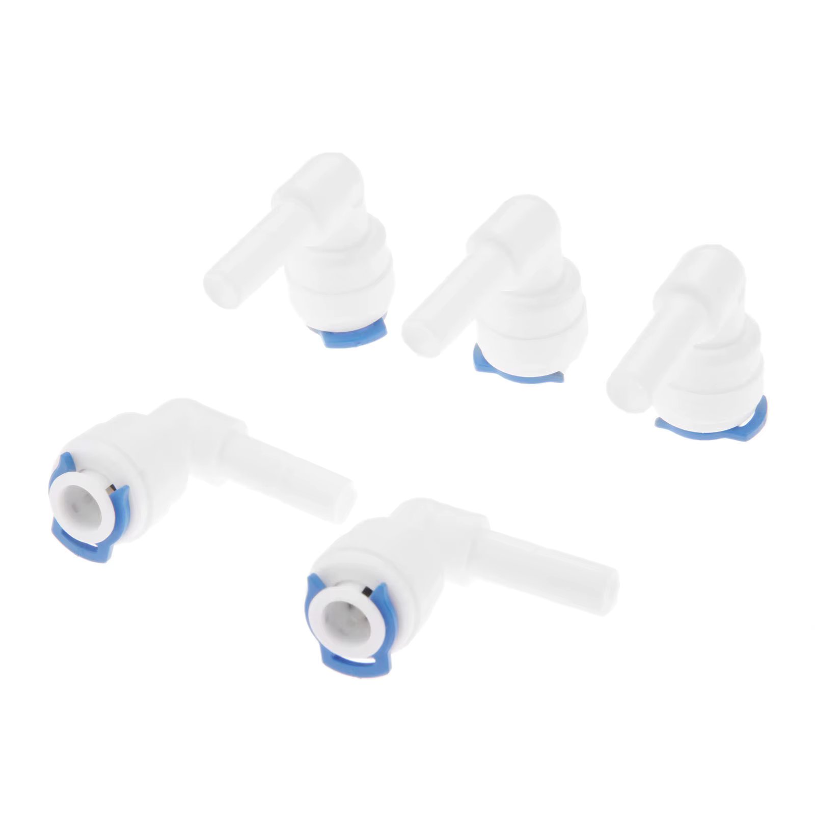 5Pcs Plastic Reverse Osmosis RO Water Elbow Pipe Fittings 1/4" OD Hose Connection Water Purifier Filter Quick Coupling Connector