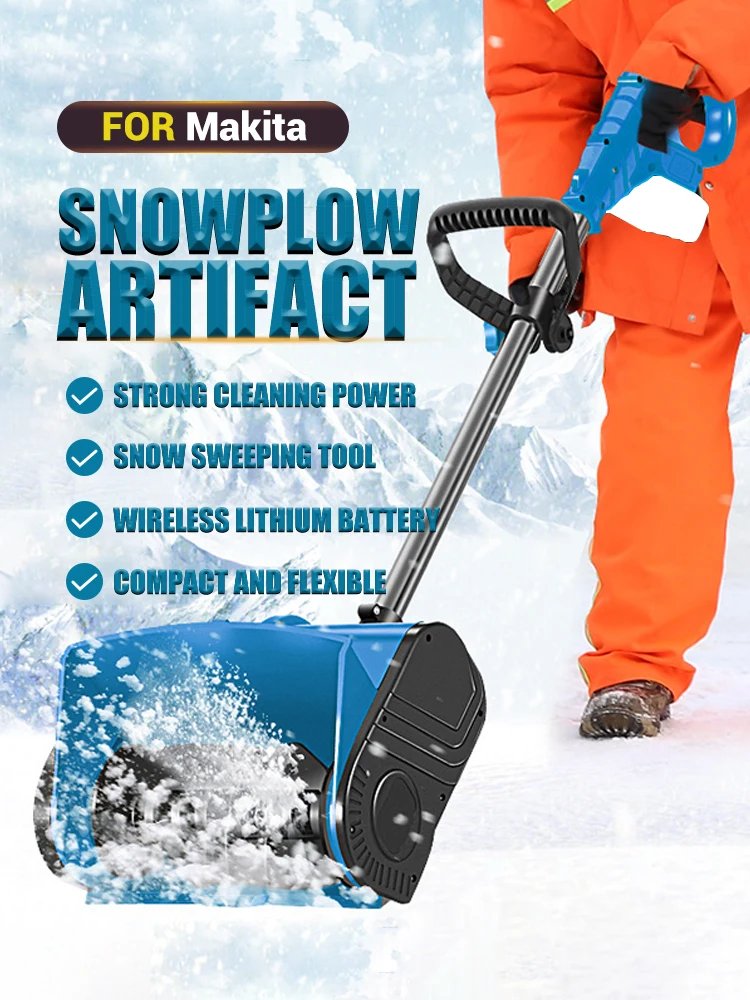 New Winter Cordless Electric Snowplow Lithium Electric Snow Sweeper Cordless Snow Shovel courtyard Street For Makita Battery