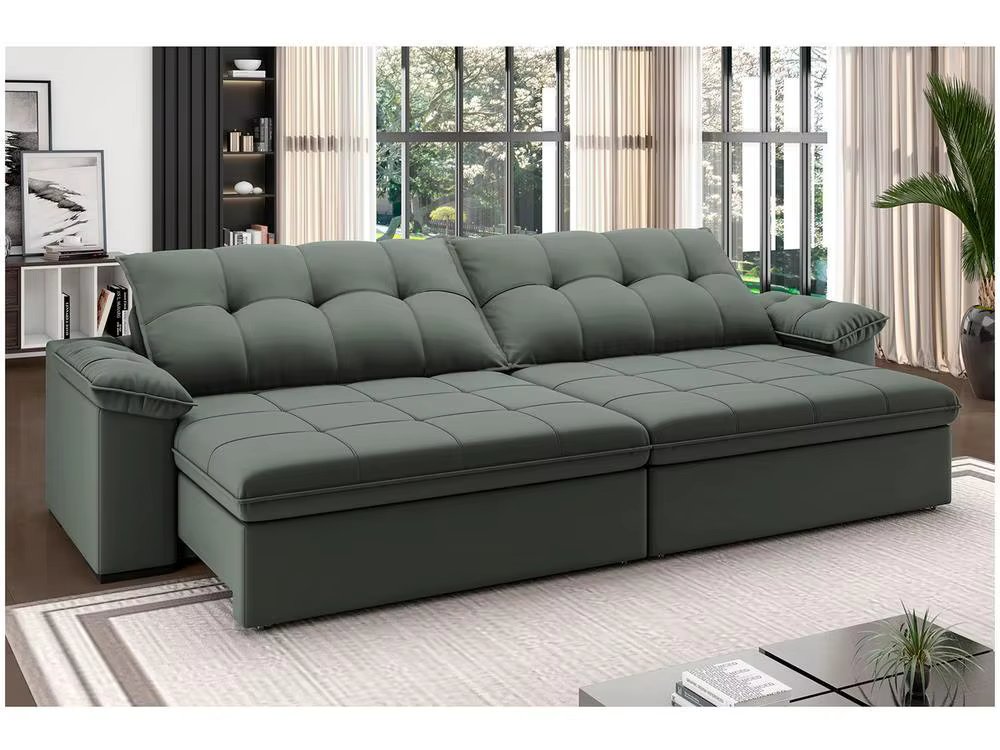 Sofa 4 Seater Retractable Reclining Suede Velvet Triiton Flexforma Upholstery