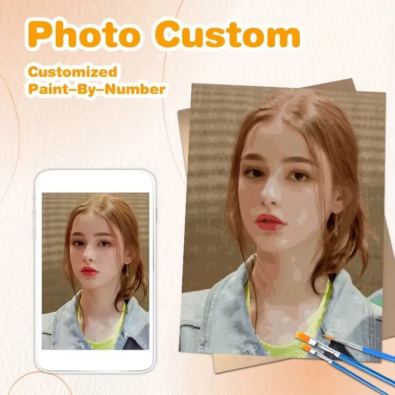 24/36/48 Customized DIY Paint By Numbers With Frame Diy Gift Landscape Animals Photo Customize Your Own Painting Picture Decors