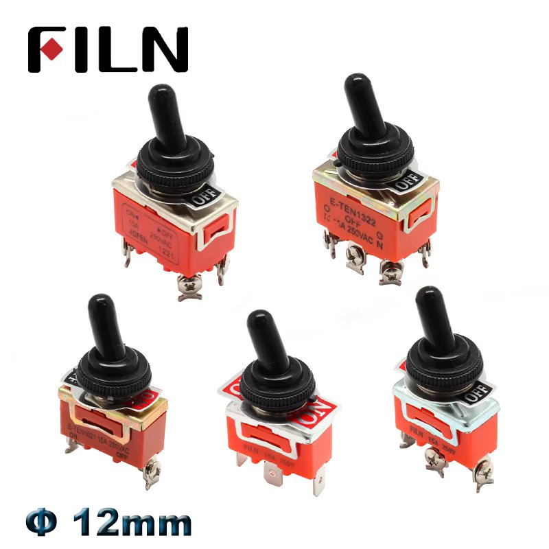 15A 250V Toggle Switches Miniature Thumb Lever On Off Electronics SPST SPDT DPDT Power Rocker Waterproof Cap