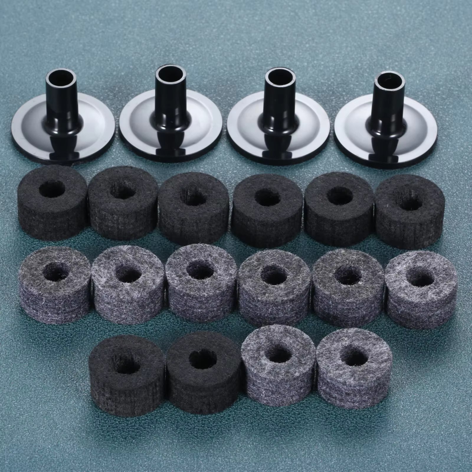 10 Pcs/set Cymbal Stand 25mm Felt Washer with Cymbal Sleeves For Drum Stand Practical Percussion Instruments Musical Accessories
