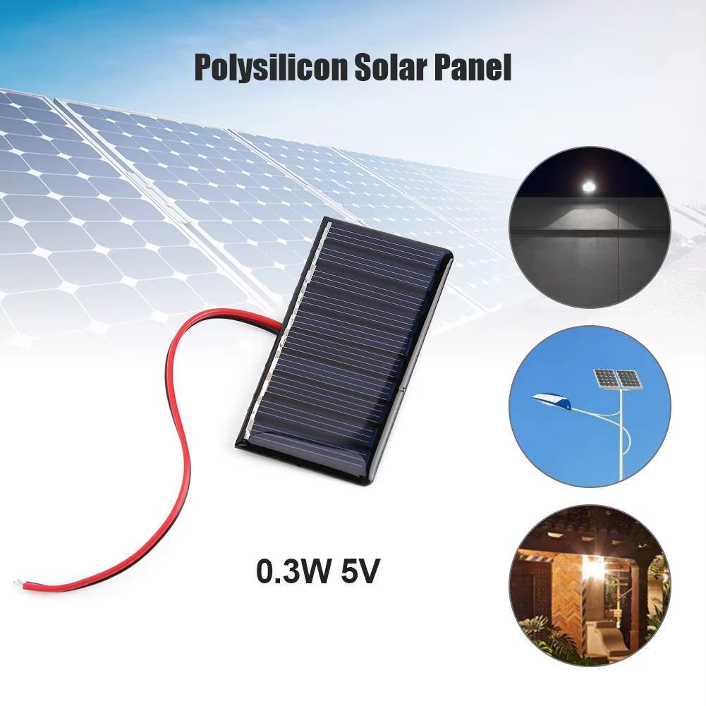 0.3W 5V Polysilicon Solar Epoxy Panel Module Lights Battery Power Charger Toy