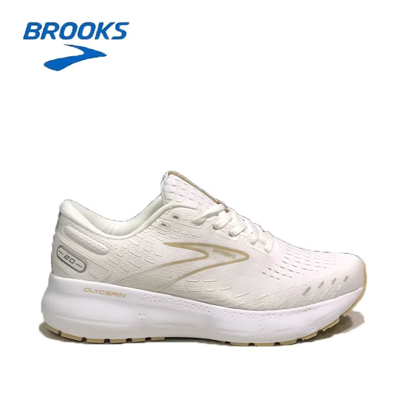 BROOKS Glycerin 20 Running Shoes Blue Depths Palace Blue Orange Men Women Long-Distance Road Sport Training Casual Sneaker BRO12