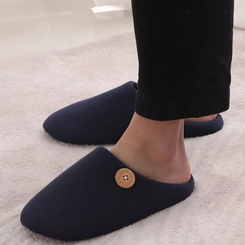 Classic Men Slippers Indoor Men Slippers Fashion Men House Slippers Outdoor Antiskid Soft Men Flat Slippers Winter Bedroom Shoes