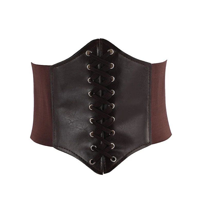 Women's Corset Body Shapewear Sexy Wide Leather Belt Cummerbunds Strap Belts for Women High Waist Slimming Corsets and Bustiers