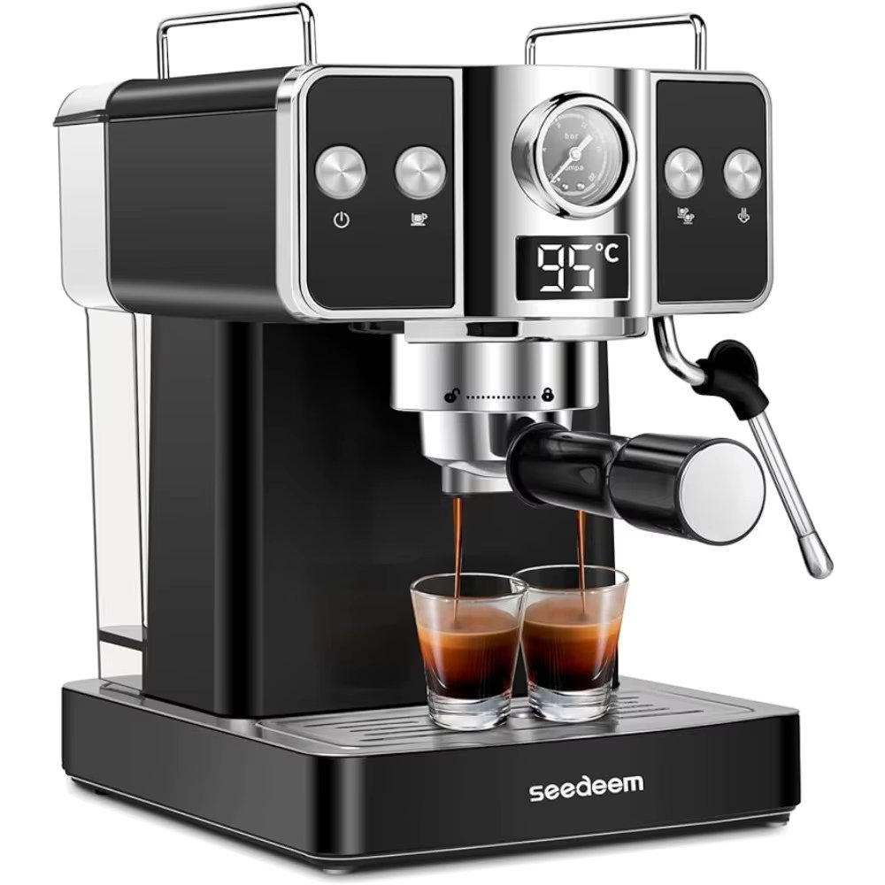 SEEDEEM Espresso Machine,Cappuccino Machine with 1.8L(60 Fl Oz) Removable Water Tank