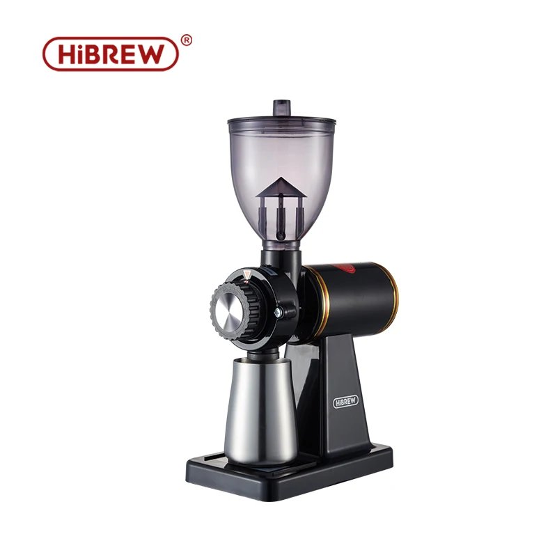 HiBREW 8 Settings Electric Coffee Bean Grinder for Espresso or American Drip coffee Durable Flat Burr  Die-casting Housing G1