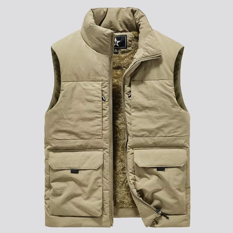 Brand Fleece Warm Vest Coats Men Thick Cotton Vest Male Autumn Winter Vests Men's Lamb Wool Cotton Vest Mens High Quality Vest