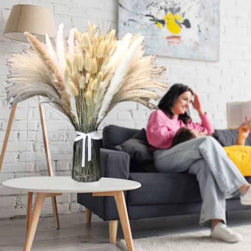 Pampas Grass Wall Decor Natural Boho Wedding Bouquet Rustic Decorative Table Centerpieces Vintage Bedroom Decor For Wedding
