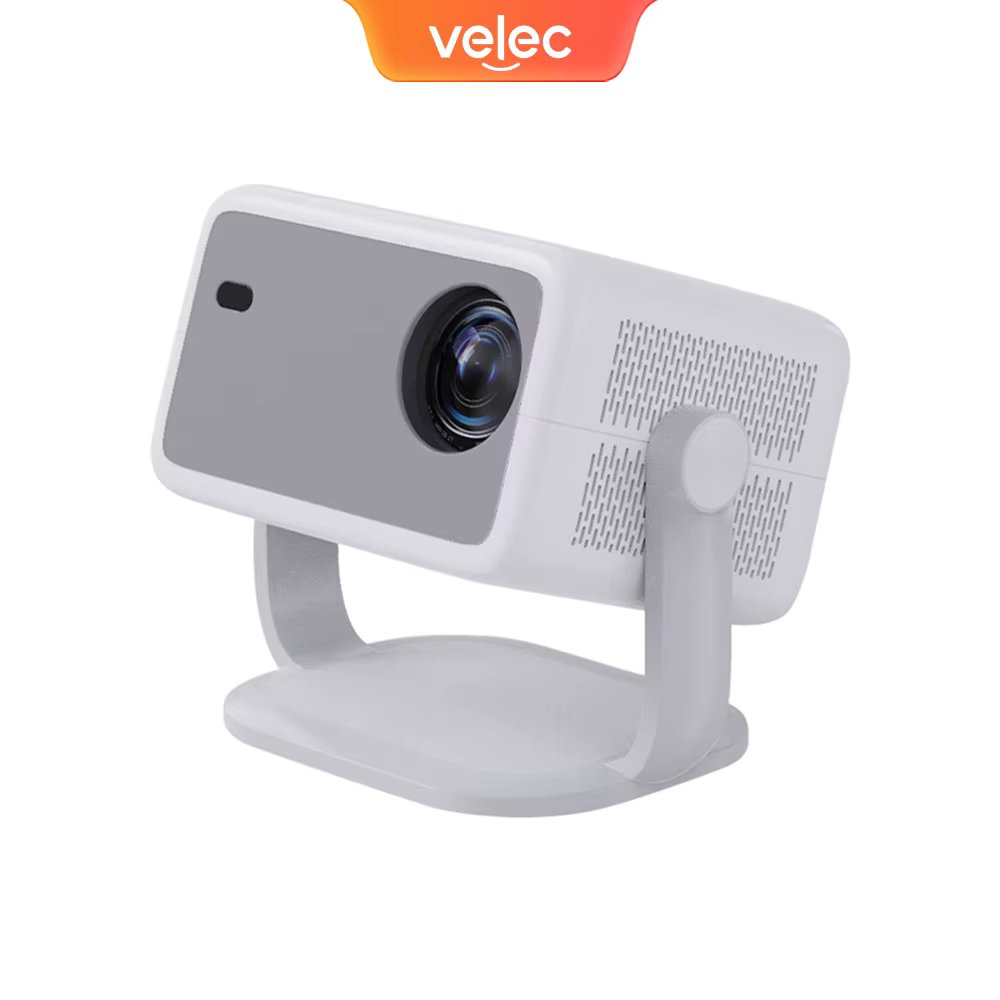 Velec Projector Android 13 Native 1080P 650ANSI Amlogic T950D4 Wifi6 BT5.2 Netflix Certification 4K Portable Outdoor Projector