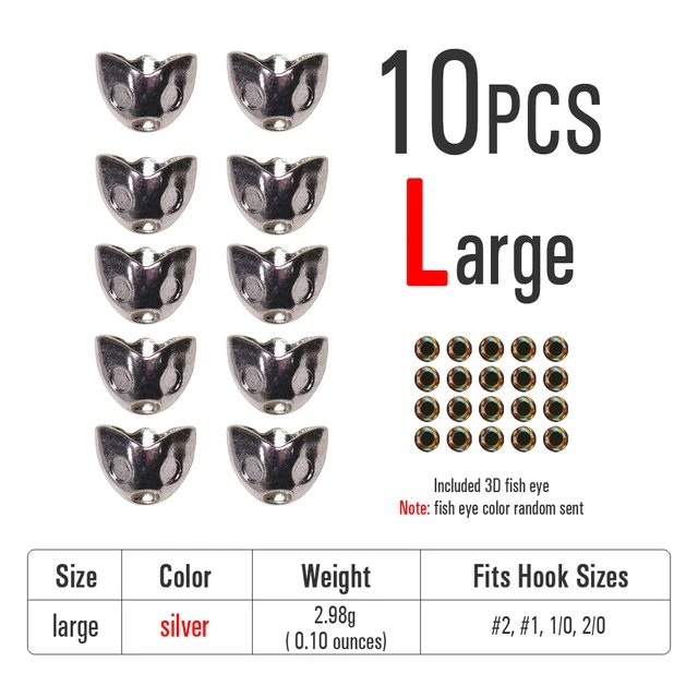 10pcs silver L