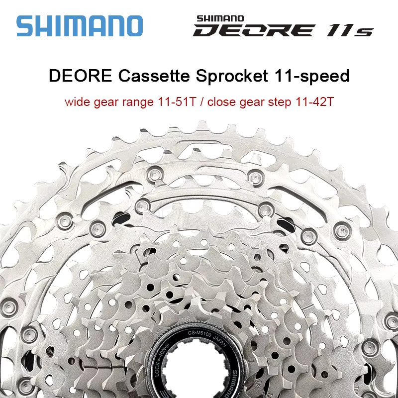 Shimano Deore 11S CS M5100 Cassette MTB 11V K7 Mountain Bike Sprocket 11-42T 51T Freewheel 11 Speed Ratchet Bicycle Parts