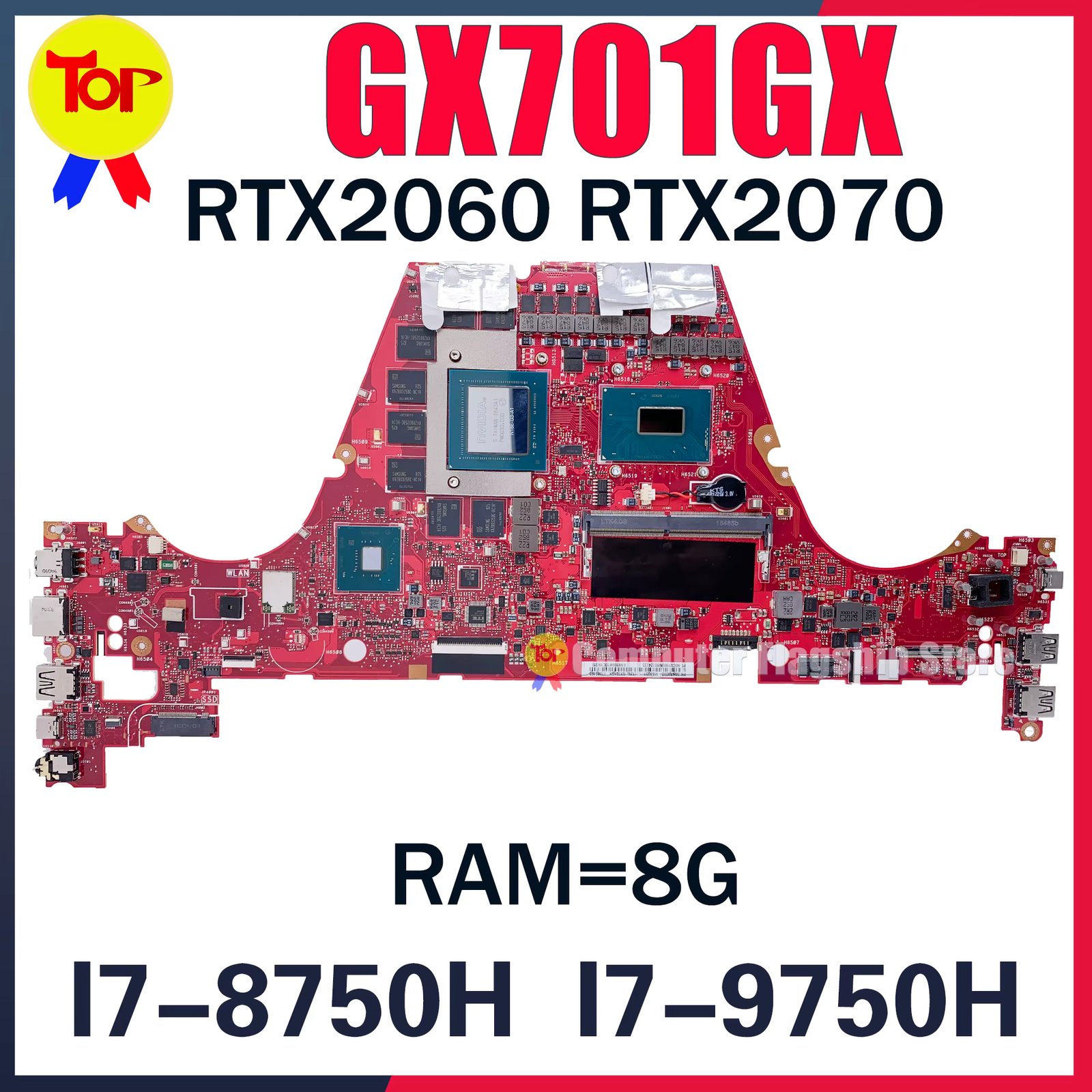 KEFU GX701GX Laptop Motherboard For ASUS ROG Zephyrus S17 GX701 GX701GV GX701GXR GX701GXH GX701GVR I7-9750H I7-8750H Mainboard