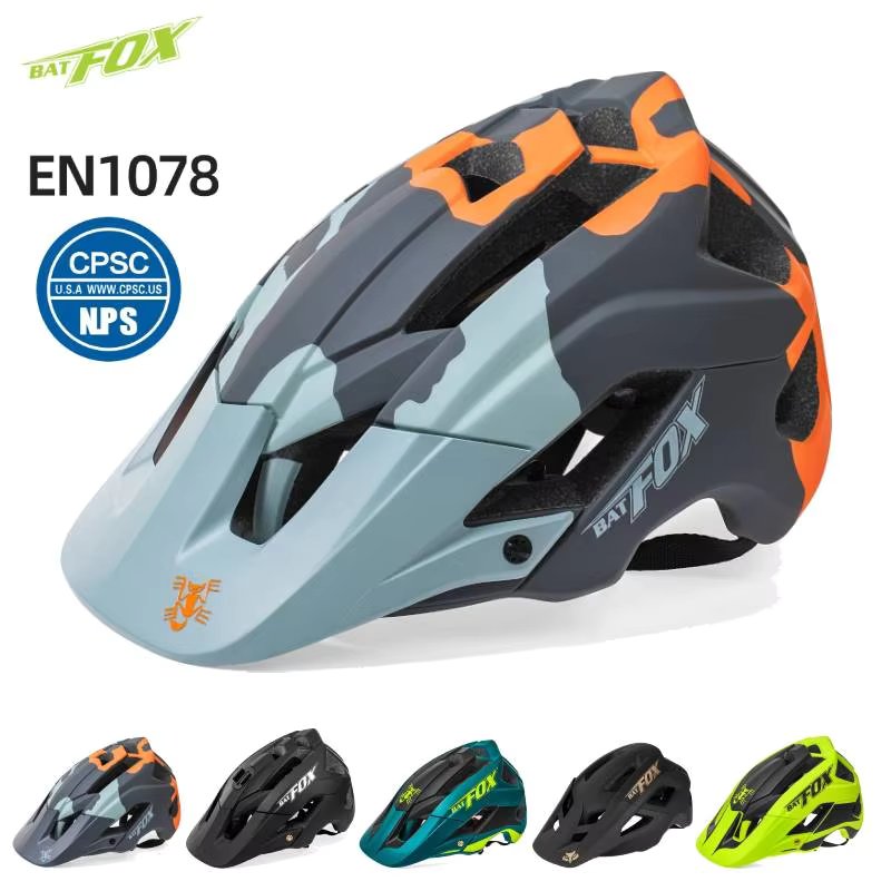 BATFOX Bike Helmet Overall Molded Mountain Road Helmet Ultralight Men Bicycle Cycling Equipment DH AM Casco Ciclismo Bicicleta