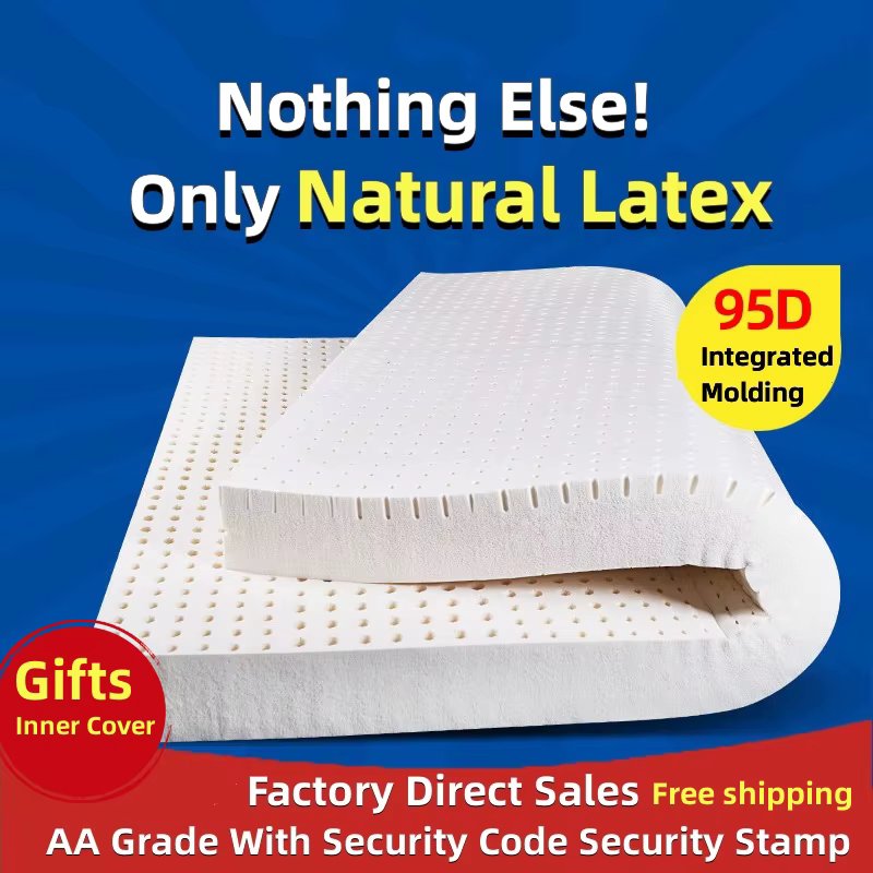 100% Thailand Natural Latex Mattress High End Latex Mats Source Liquid Foldable Slow rebound Chinese Mat with cover customizable