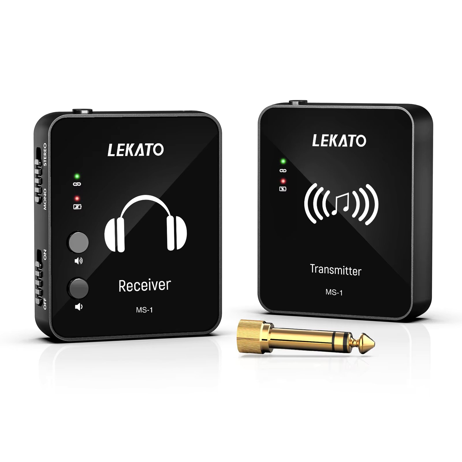 Lekato Wp-10 2.4G Wireless Earphone Monitor Rechargeable Transmitter Receiver M-Vave M8 Rechargeable Stereo Mono Phone Record