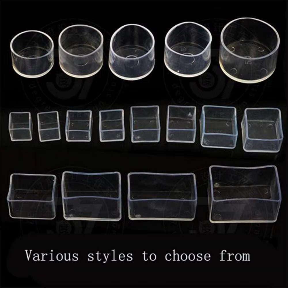 4pcs/set Table Floor Protectors Cups Round Bottom Non-Slip Covers Chair Leg Caps Silicone Pads Furniture Feet