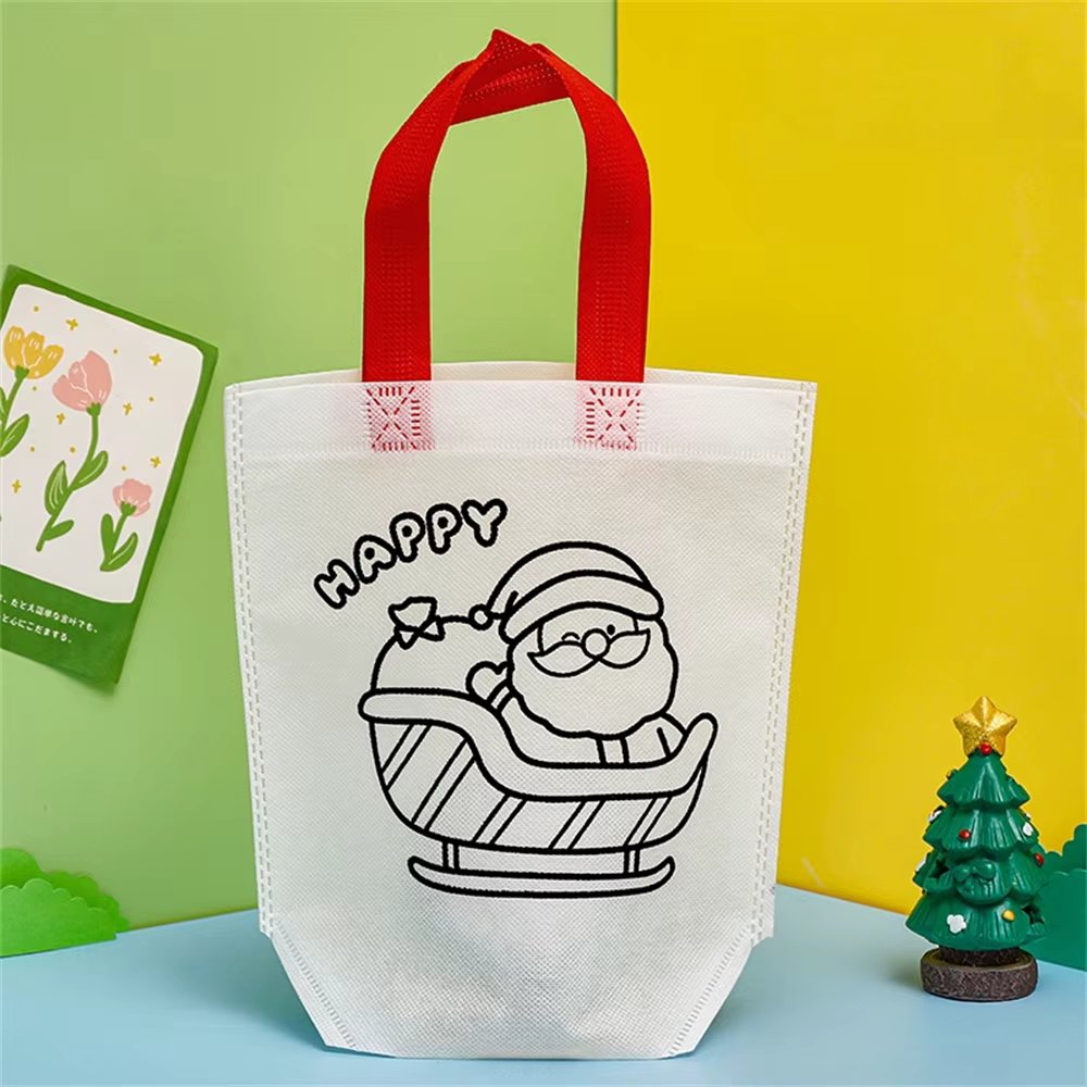 Diy Graffiti Bag Without Coloring Marker Carnival Animal Art Party Goodie Bags For Kids Eco Reusable Mini Non-Woven Shopping Bag