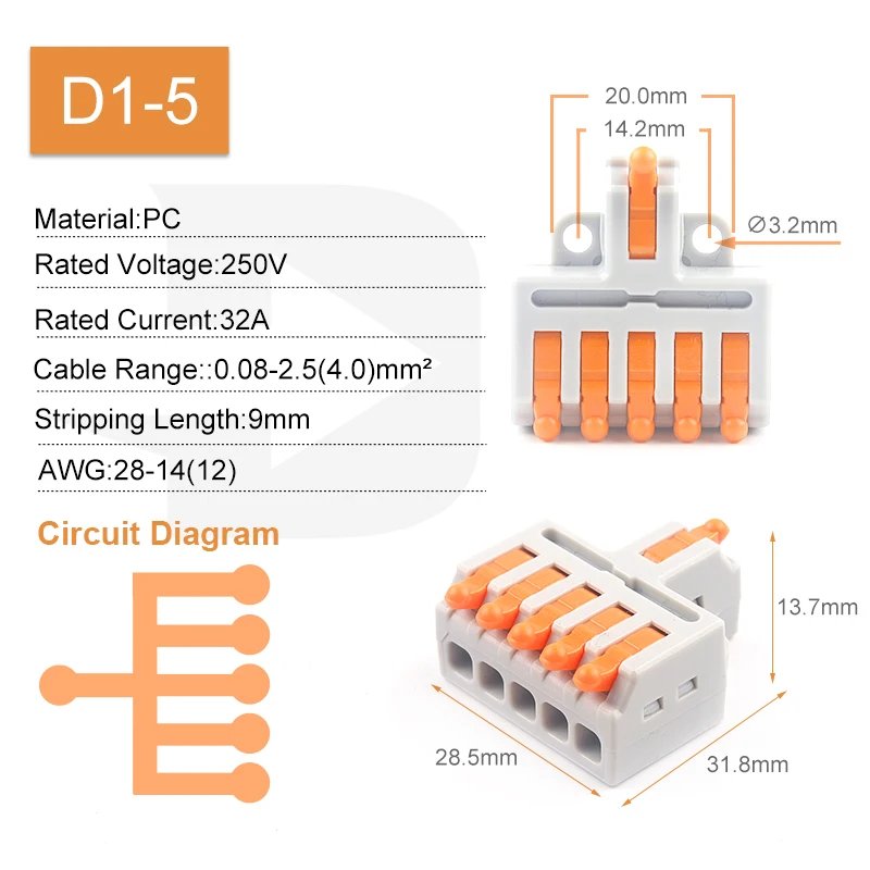 D1-5O 5PCS